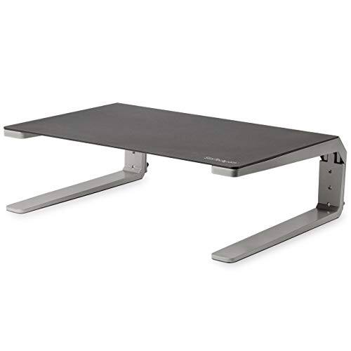 Front. Startech - Monitor Riser Stand - Height Adjustable - Steel and Aluminum - For up to 32 Monitor (MONSTND) - Dual Color.