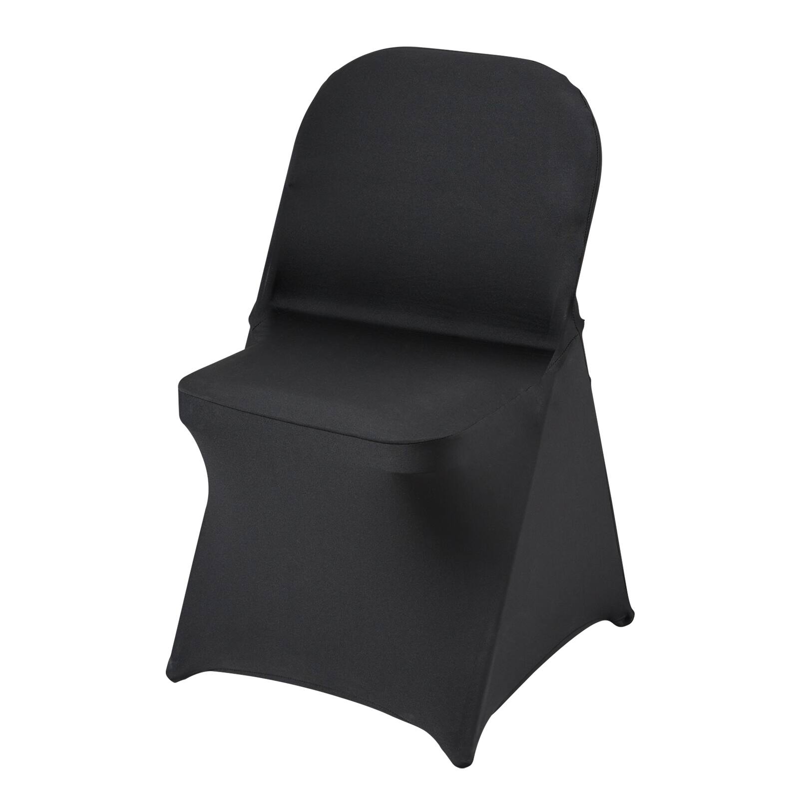 Alt View 5. VEVOR - Stretch Spandex Folding Chair Covers, Universal Fitted Chair Cover, Removable Washable Protective Slipcovers, for Dining - Black.
