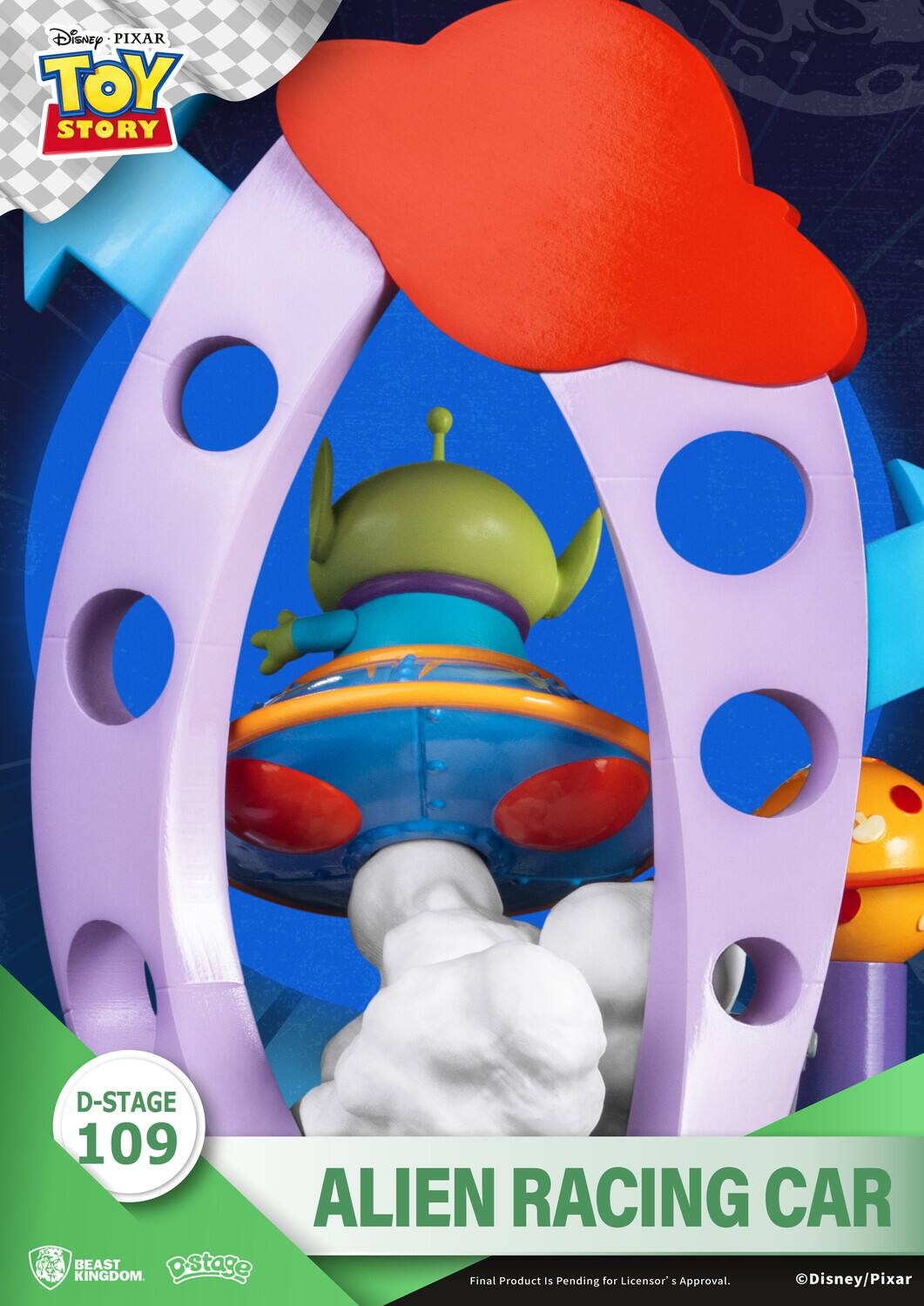 Disney PIXAR TOY STORY D-STAGE 109 ALIEN RACING CAR. Final Product Is for Licensor Disney/Pixar Pending Approval.