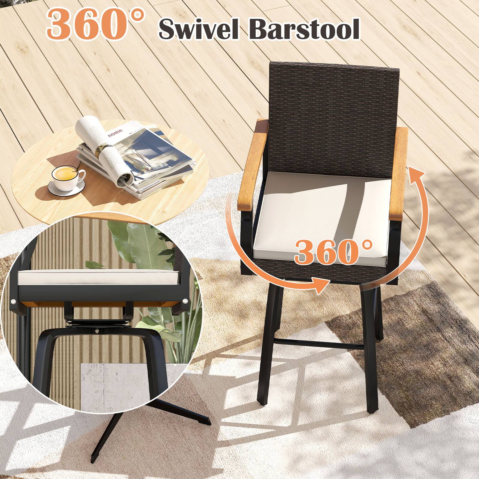 360° Swivel Barstool