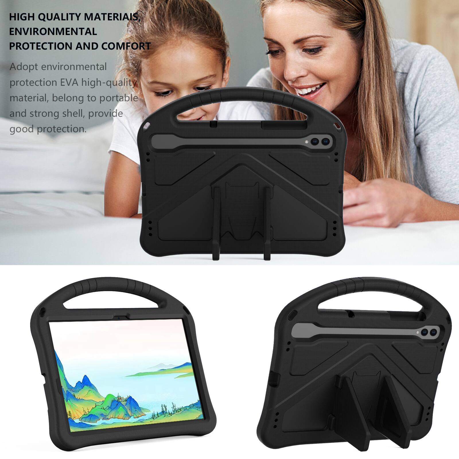 HIGH QUALITY MATERIALS, ENVIRONMENTAL PROTECTION AND COMFORT

Adopt environmental protection EVA high-quality material, belong to portable and strong shell, provide good protection.