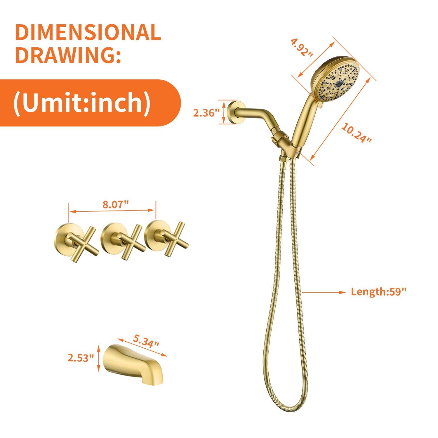 DIMENSIONAL DRAWING:  
(Umit: inch)  

- 4.92"  
- 2.36"  
- 10.24"  
- 8.07"  
- Length: 59"  
- 2.53"  
- 5.34"