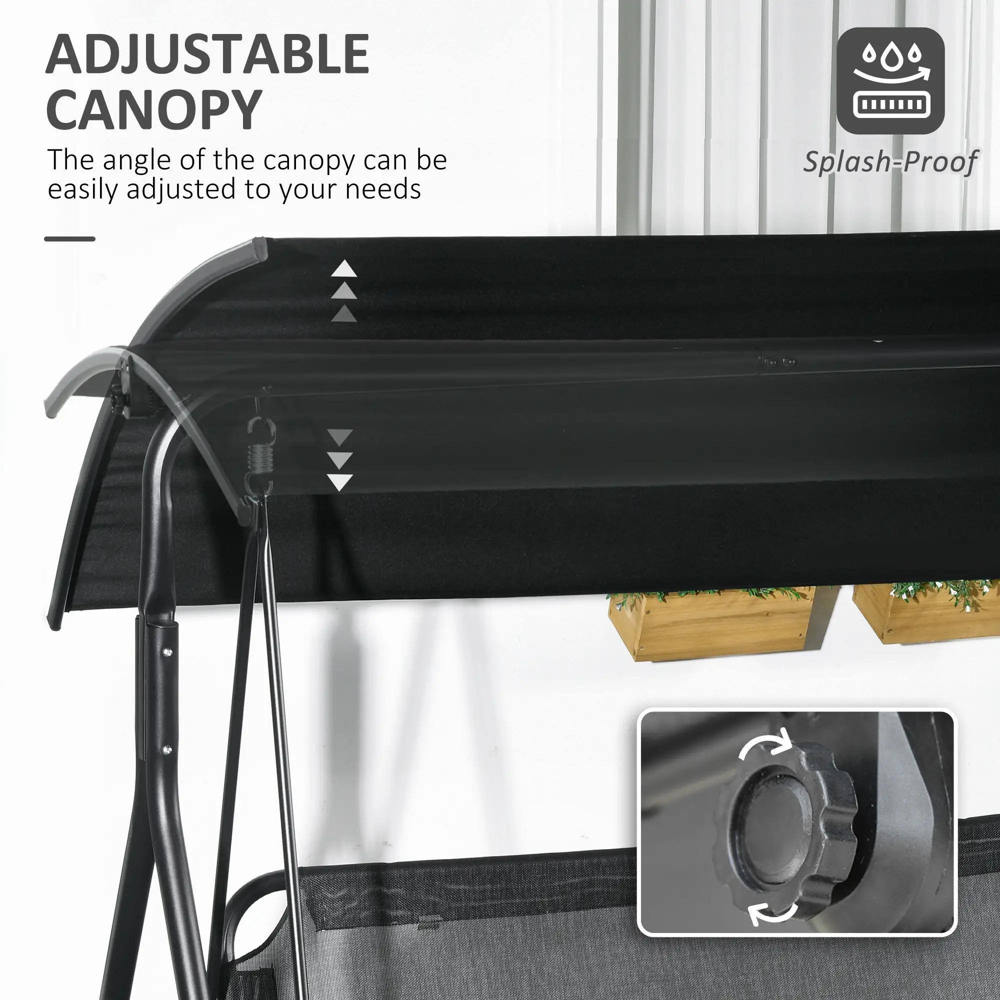 ADJUSTABLE CANOPY
The angle of the canopy can be easily adjusted to your needs.

Splash-Proof