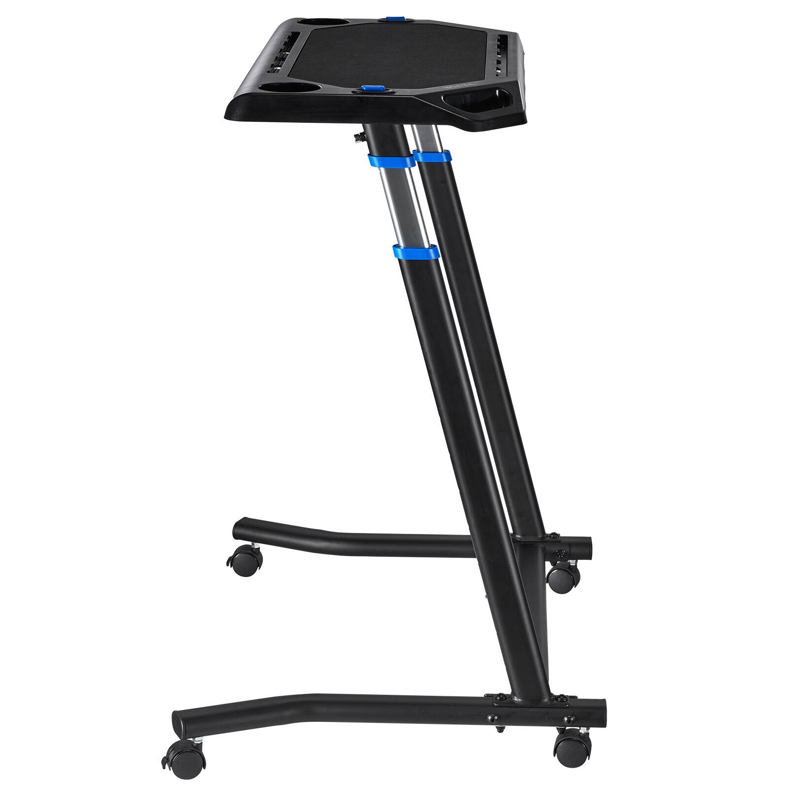 Alt View 5. VEVOR - Cycling Desk, Mobile Foldable Multi-Functional Bike Trainer & Treadmill Desk with Lockable Wheels - Black.