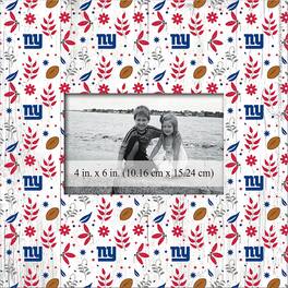 Fan Creations - New York Giants 10'' x 10'' Floral Pattern Frame - Multicolor