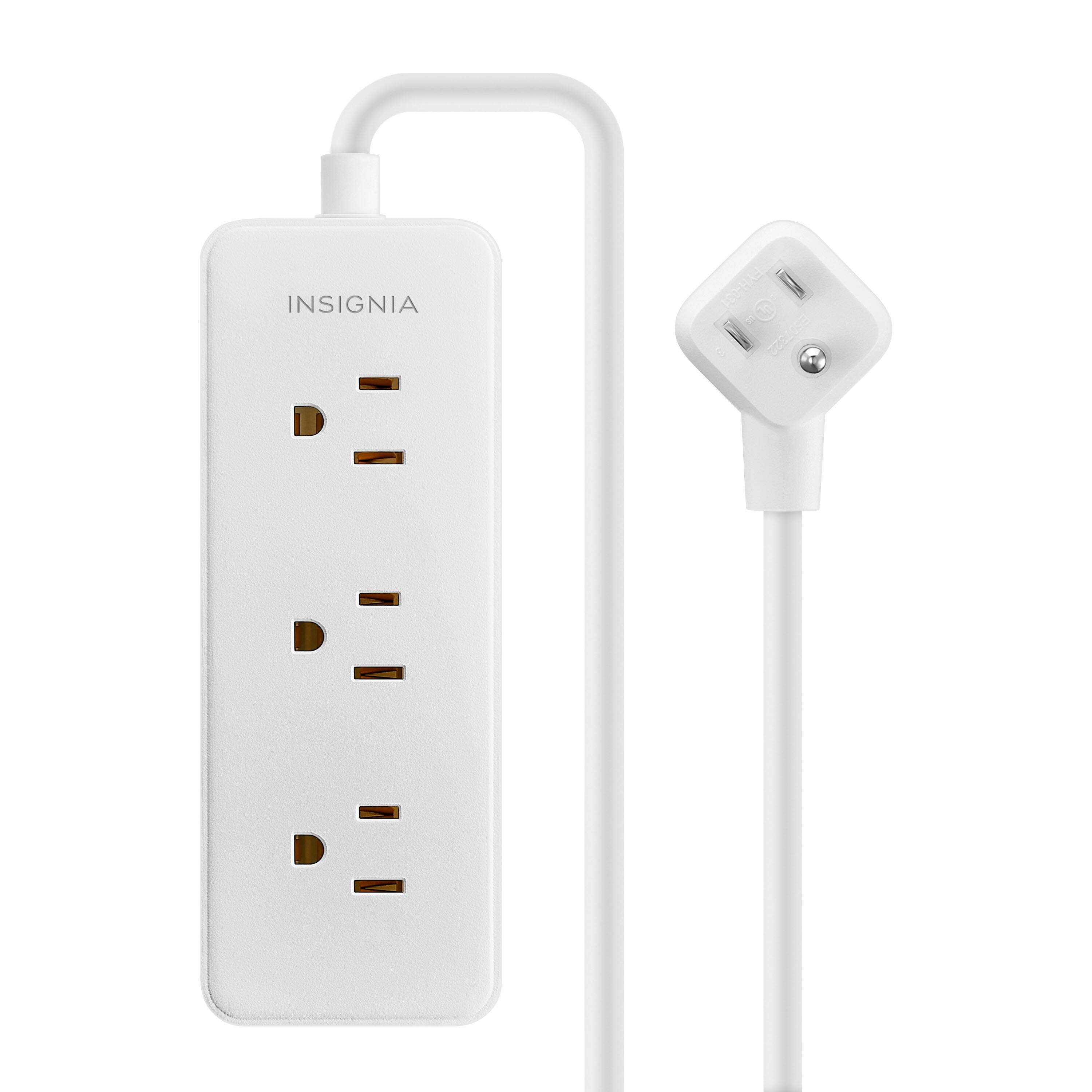 Insignia™ - 12’ 3 Outlet Power Strip - White