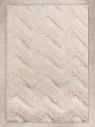 Front. GAURI KOHLI - Vantaa Bath Mat - Ivory.