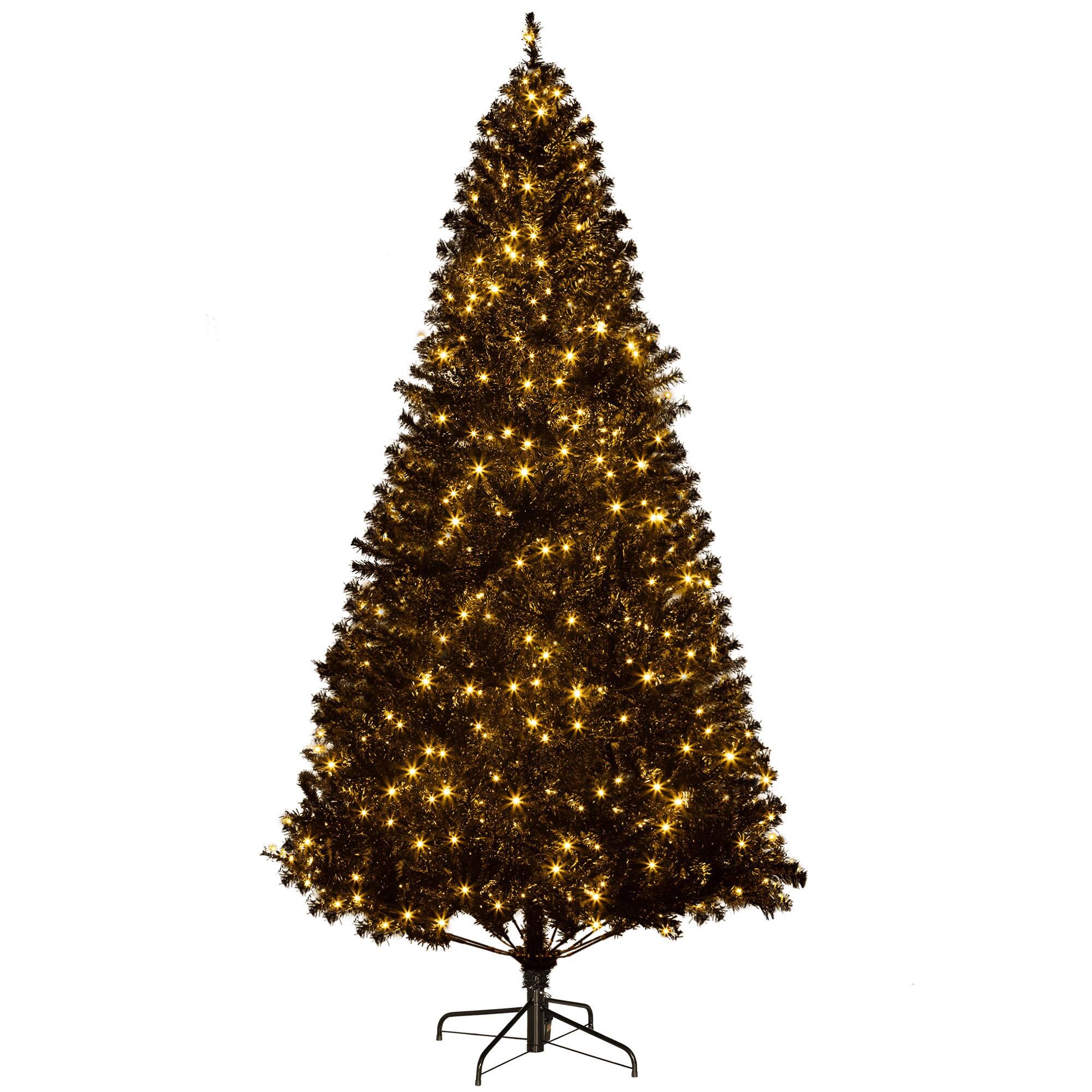 Alt View 2. APRILSOUL - 7.5 FT Tall PreLit Artificial Christmas Tree - Black.