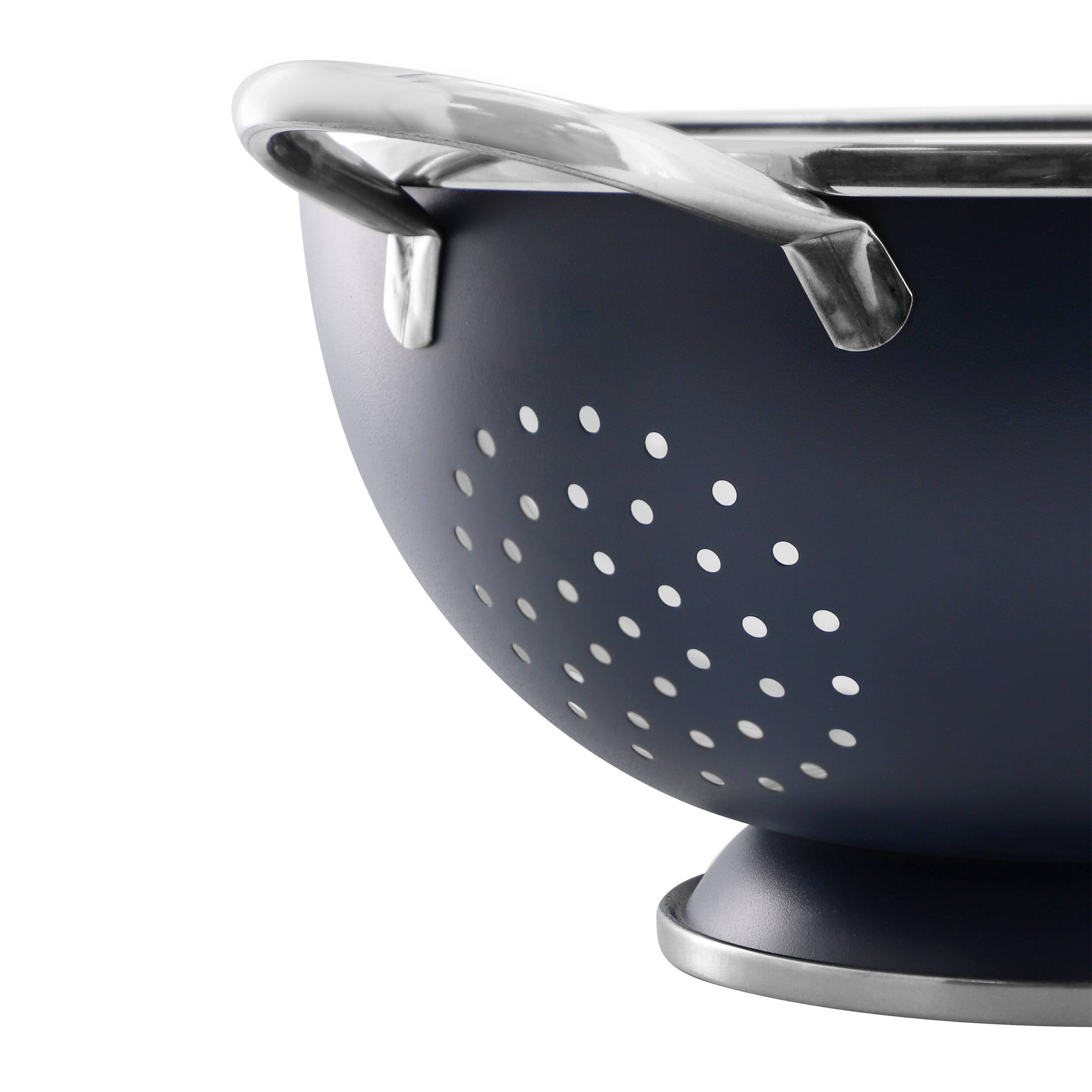 Alt View 3. Oster - Oster Corden 5 Quart Stainless Steel Colander in Matte Blue.