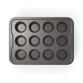 Ninja - NeverStick Essential 12-Cup Muffin Pan - Gray