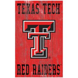 Fan Creations - Texas Tech Red Raiders 11'' x 19'' Heritage Distressed Logo Sign - Multicolor