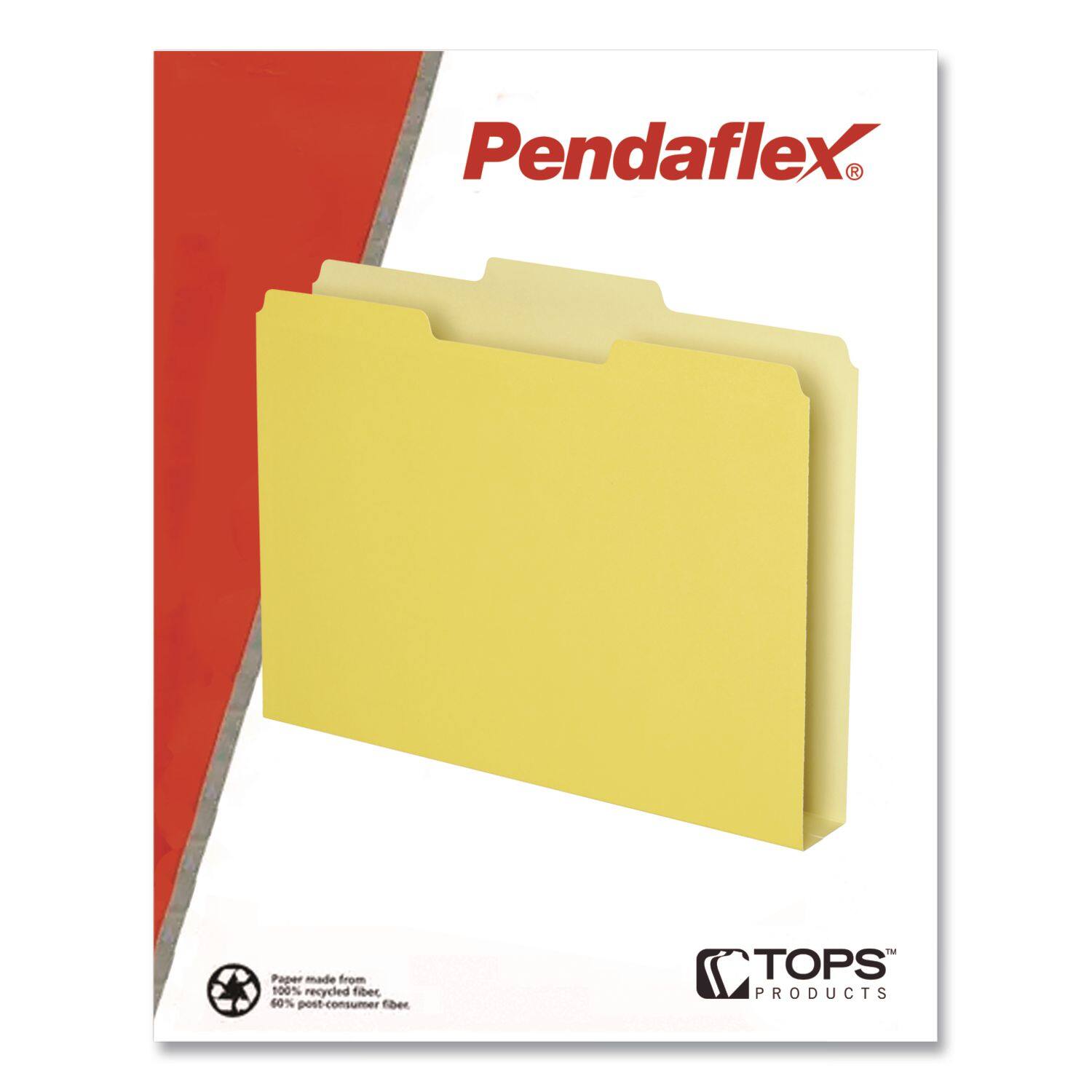 Pendaflex®

Paper made from 100% recycled fiber
60% post-consumer fiber

TOPS PRODUCTS