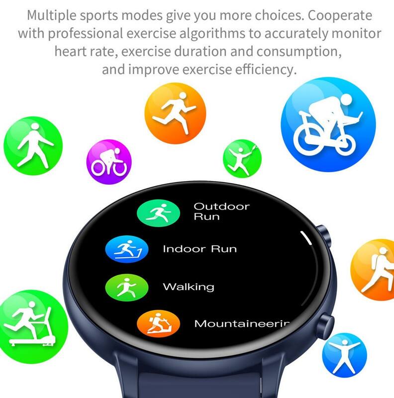 Multiple sports modes give you more choices. Cooperate with professional exercise algorithms to accurately monitor heart rate, exercise duration and consumption, and improve exercise efficiency.

- Outdoor Run
- Indoor Run
- Walking
- Mountaineer