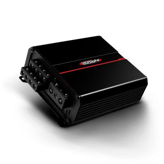 Left. SounDigital - SounDigital XP 2400.4 4 Channel 600 watt RMS at 2 Ohm Amplifier - Black.