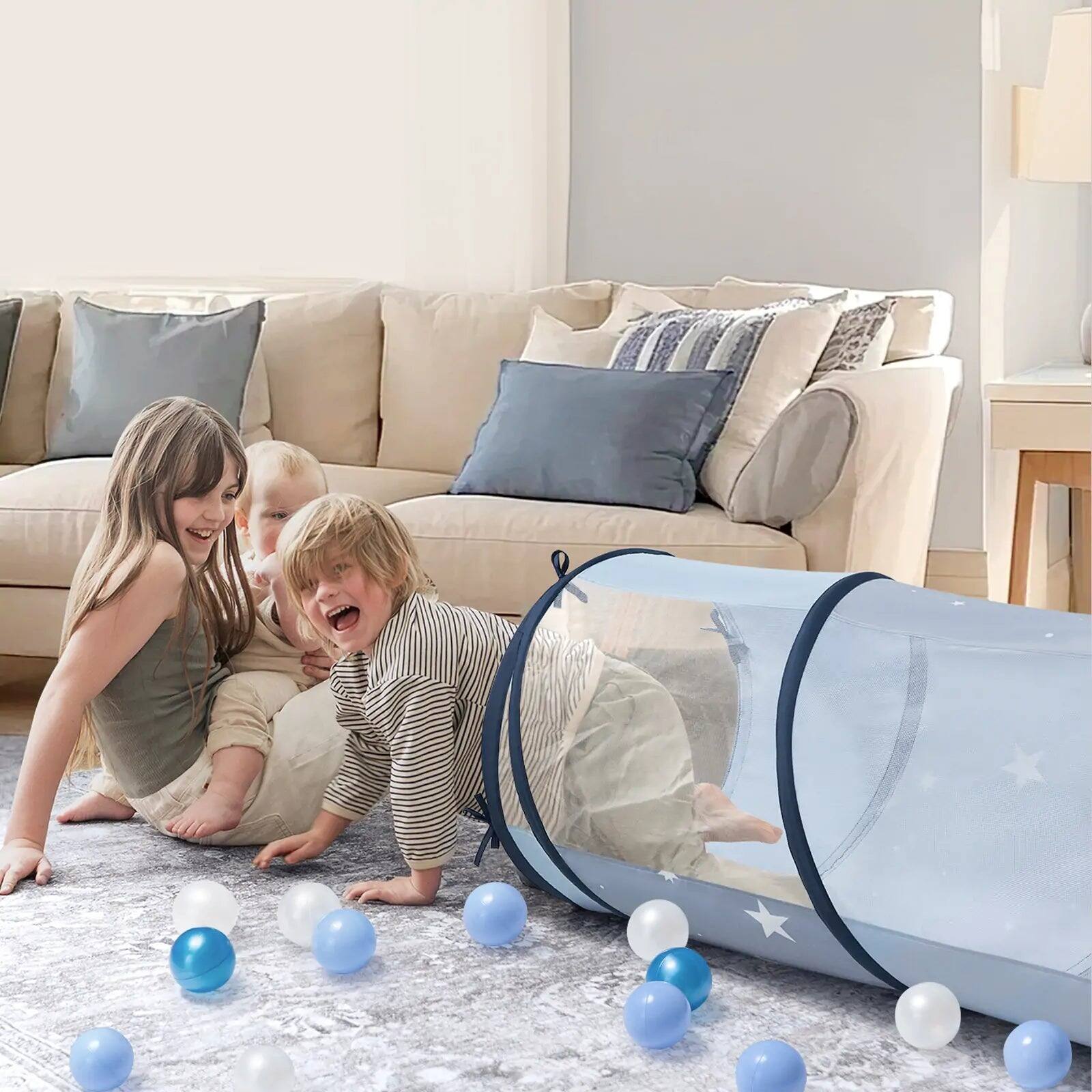 Left. Tiny Land - 200 Pack Ocean Balls for Ball Pits, Play Tunnels & Tents, Sensory Play Toy for Kids.