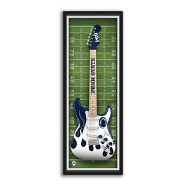 Sporticulture - Penn State Nittany Lions 14" x 37" Electric Guitar Framed Art Print - Blue