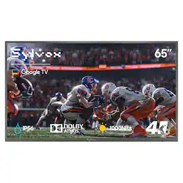 Sylvox - 65" Outdoor TV, 1000nits Google Smart TV, IP56 Waterproof Partial Sun Outside TV(Deck Pro3.0)
