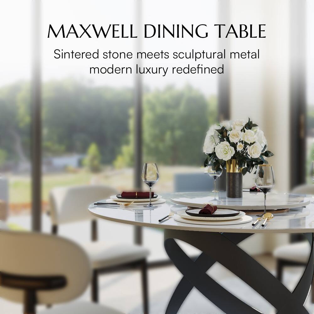 MAXWELL DINING TABLE

Sintered stone meets sculptural metal  
modern luxury redefined