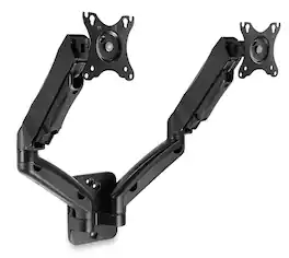 Mount-It! - Dual Arm Monitor Wall Mount for 13"-27" Screens, Full Motion - Black