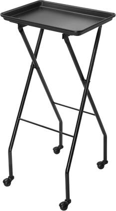 Winado - Foldable Salon Tattoo Stand Mobile Rolling Trolley Cart Stylist Beauty Tray for Barber Shop, Beauty Salon, Tattoo Parlor - Black