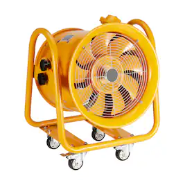 VEVOR - Portable Ventilator, 16" Heavy Duty Cylinder Fan, 1100W Strong Shop Exhaust Fan 4240CFM, 16.4ft Power Cord - Yellow