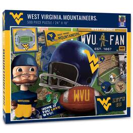 YouTheFan - West Virginia Mountaineers 500-Piece Retro Series Puzzle - Multicolor