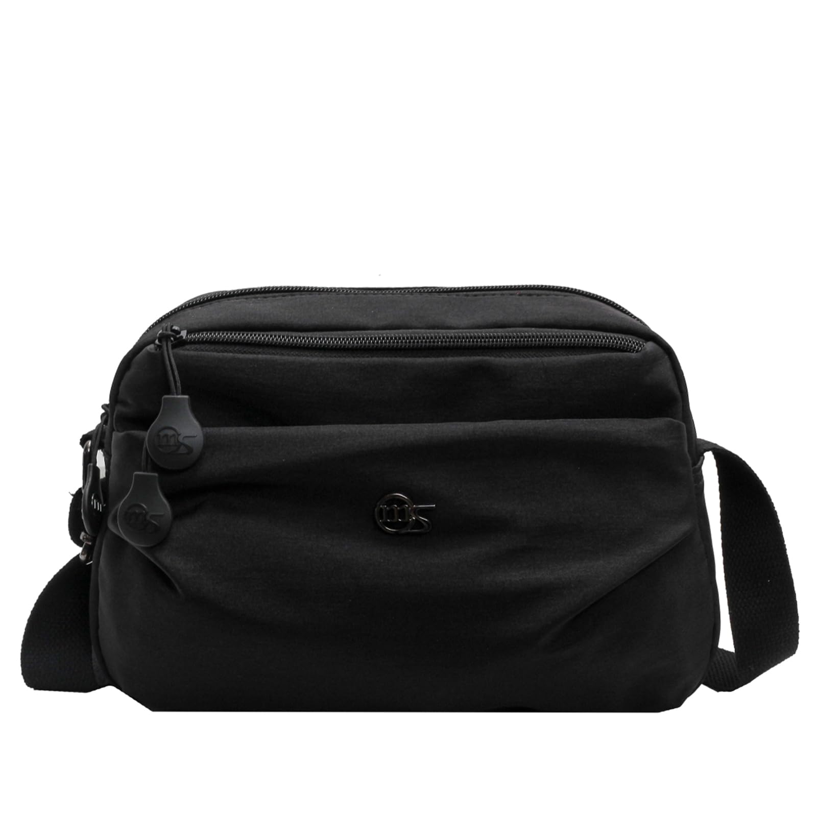 Live At Space - Crossbody Bags For Women Small Shoulder Bag Nylon Simple Purse With Zipper Lightweight Casual Mini [STURDY - T186-coal Black