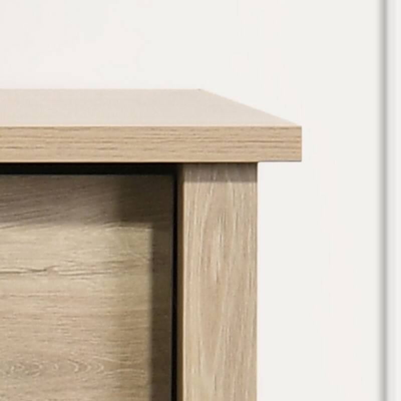 Angle. Forest'nSky - Light Oak Wood 4 drawer 32 in. Wide Chest of Drawers with Black Handles  for Living Room - Light Oak.