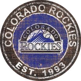 Fan Creations - Colorado Rockies 24'' Round Heritage Logo Sign - Multicolor
