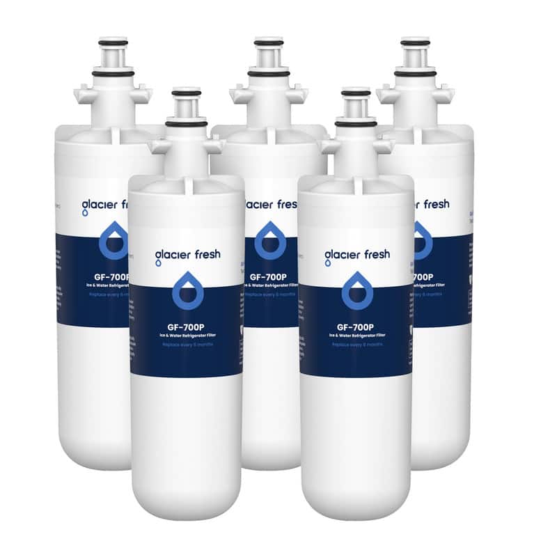 GLACIER FRESH - for LG LT700P Refrigerator Water Filter, Replacement for LT700PC, ADQ36006101, ADQ36006102, 5 Pack