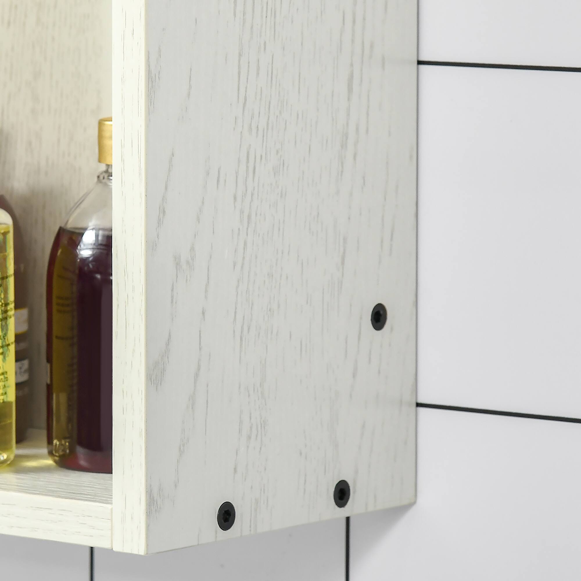 Alt View 4. Homcom - Freestanding Bathroom Storage Cabinet, Floor Cabinet with 2 Drawers, Adjustable Shelf, for Bathroom - White.