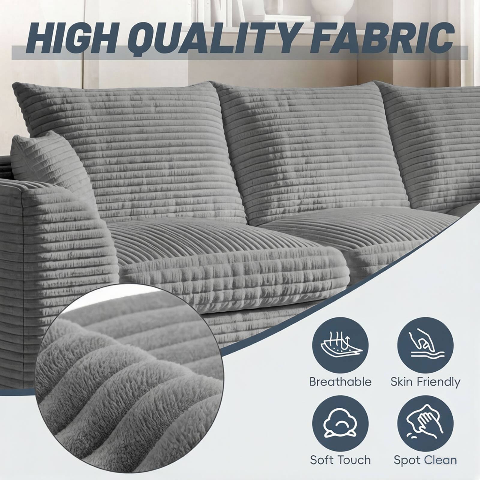 HIGH QUALITY FABRIC

- Breathable
- Skin Friendly
- Soft Touch
- Spot Clean