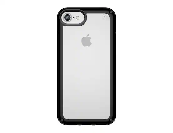 Front. Speck - Speck Presidio Case for Apple iPhone 8/7/6s/SE (2020) | Color: Clear & Black - Clear/Black.