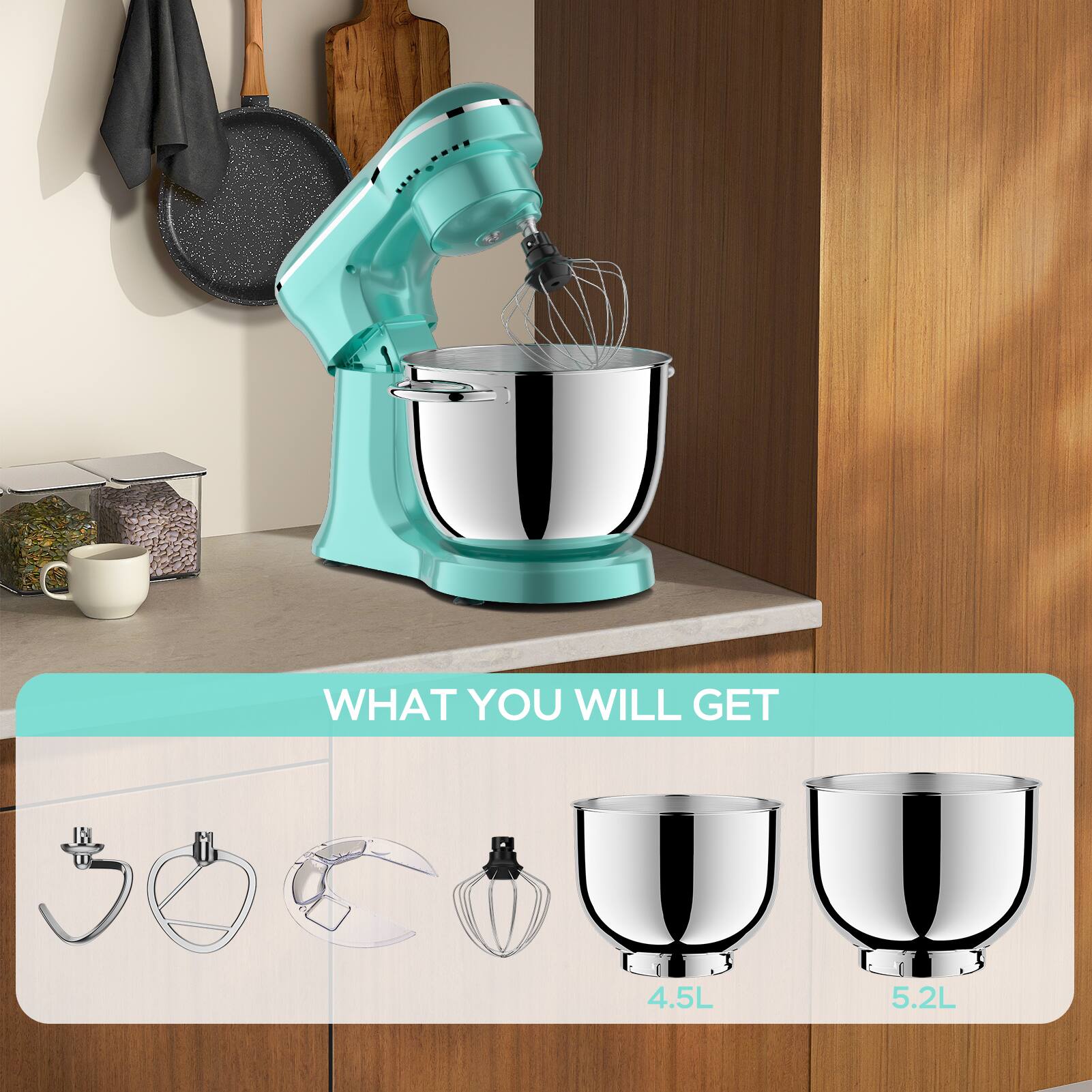 WHAT YOU WILL GET

4.5L

5.2L