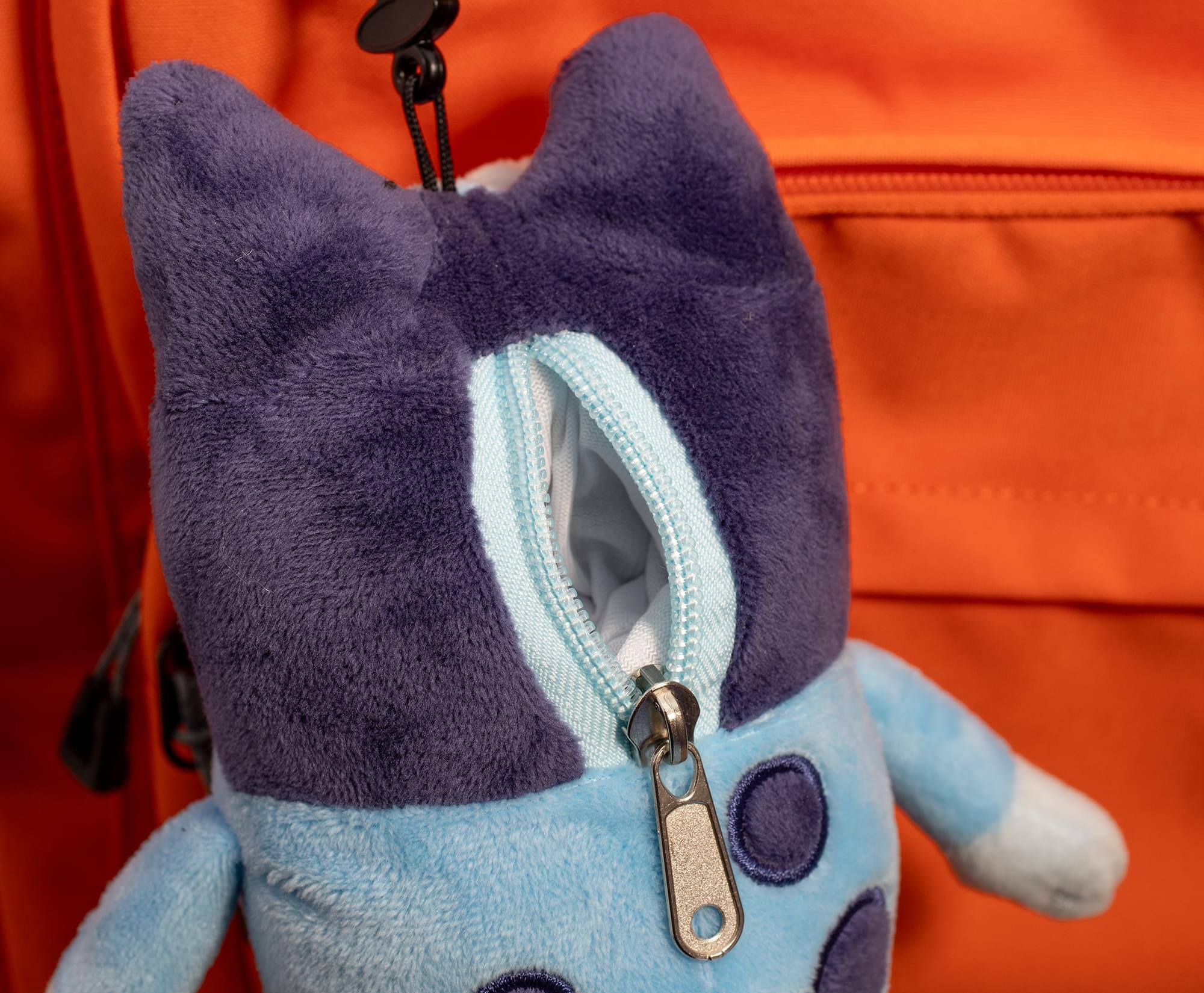 Alt View 5. Accessory Innovations Company - Bluey 8 Inch Zipper Plush with Backpack Clip - Blue.
