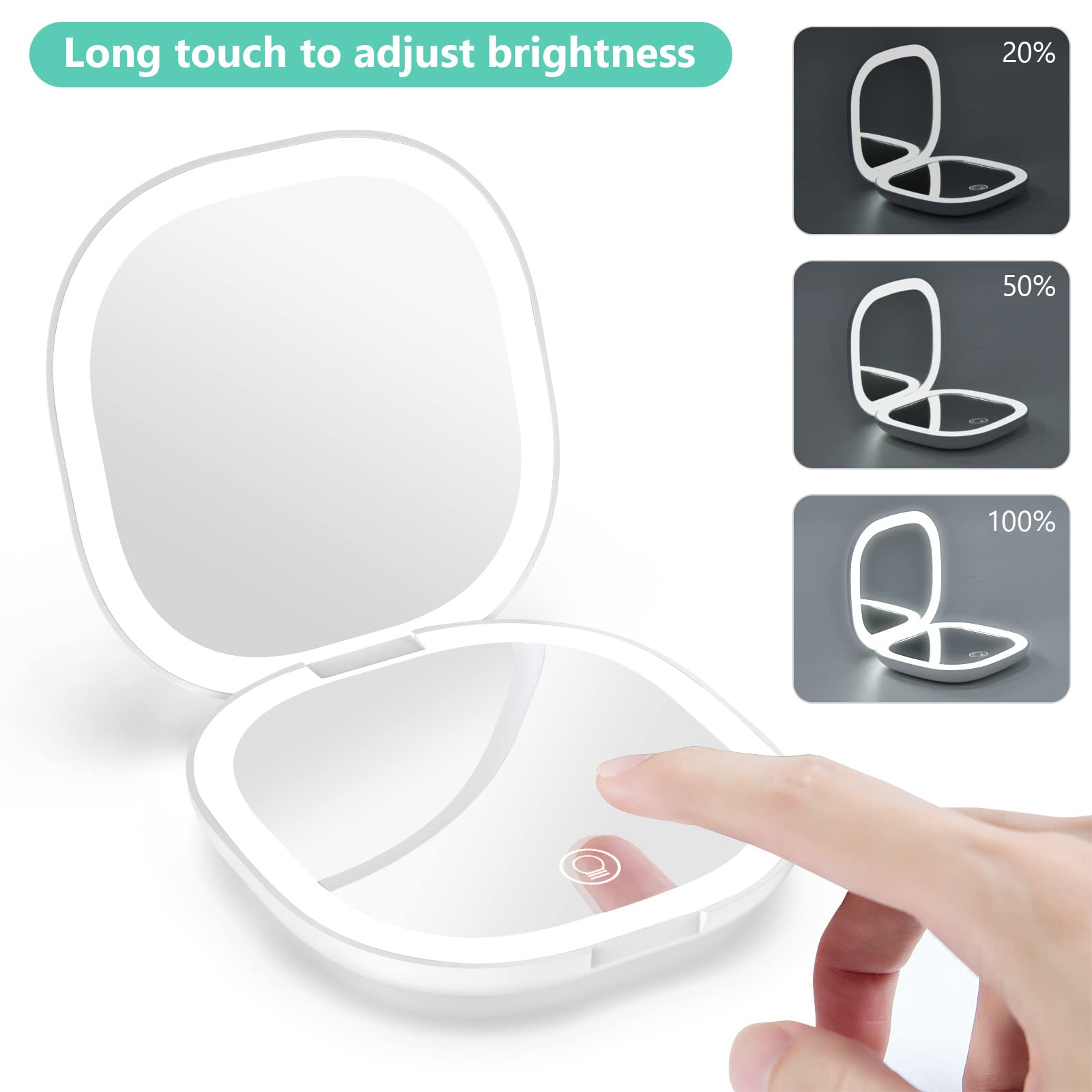 Long touch to adjust brightness

20%
50%
100%