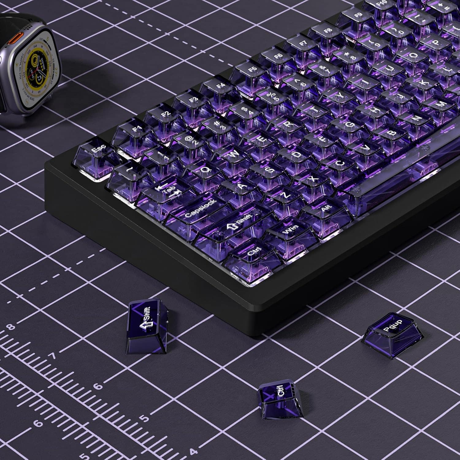 Womier Crystal Jelly keycaps ,Transparent Style Cute keycap for