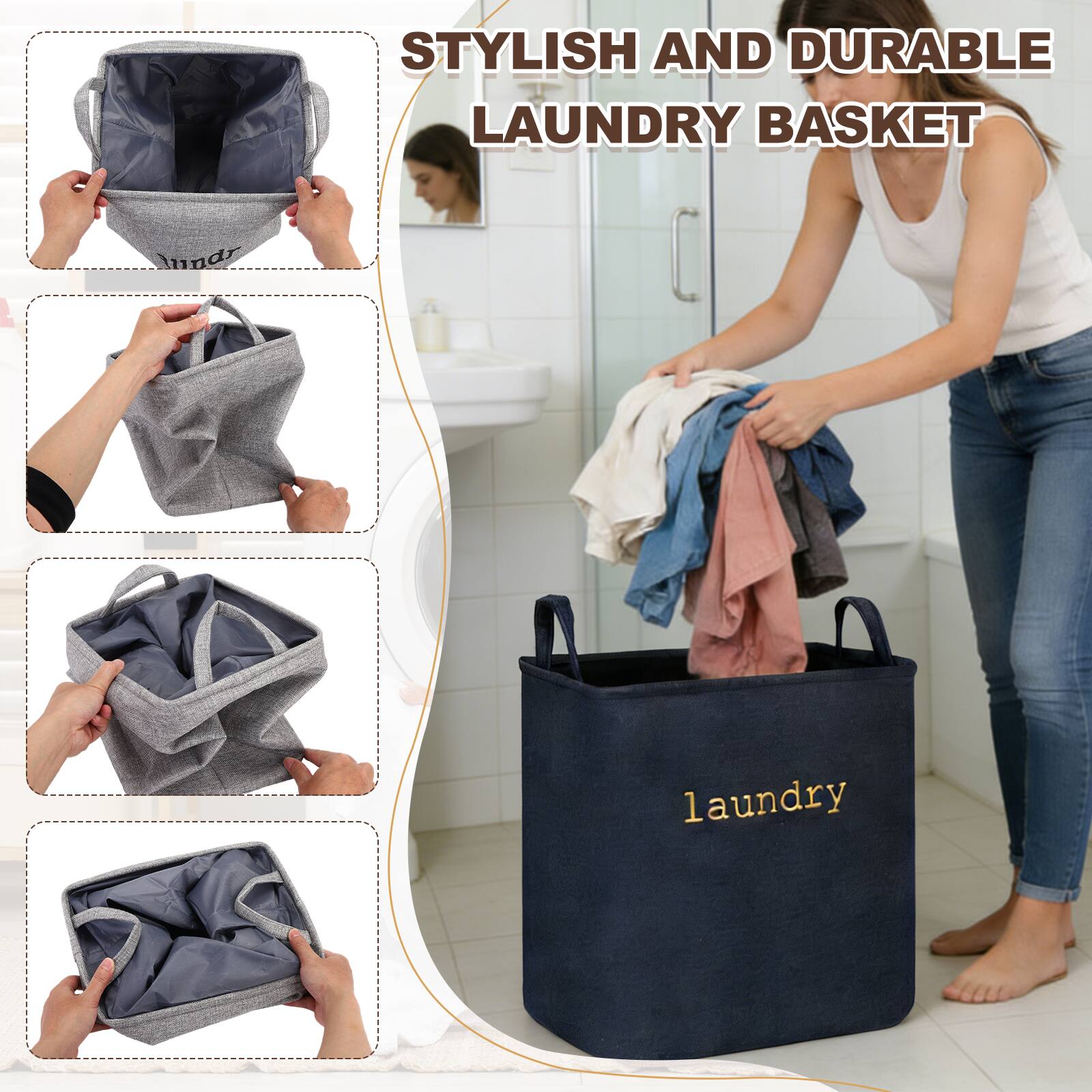 STYLISH AND DURABLE LAUNDRY BASKET