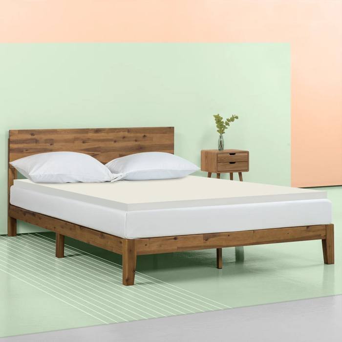 Angle. Hivvago - King 2-inch Thick Plush High Density Foam Mattress Topper Pad - Medium Firm - White.