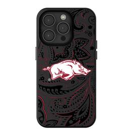 Keyscaper - NCAA - Arkansas Razorbacks Paisley iPhone Magnetic Bump Case - 15 - Black