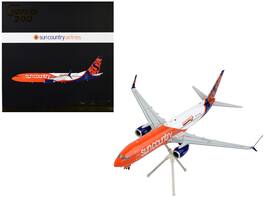 GeminiJets - Boeing 737-800 Commercial Aircraft Sun Country Airlines Orange and White Gemini 200 Series 1/200 Diecast Model Airplane - Orange , White