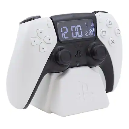 Front. Vulpecula Spade - PlayStation White PS5 Controller Alarm Clock, Officially Licensed Merchandise - White.
