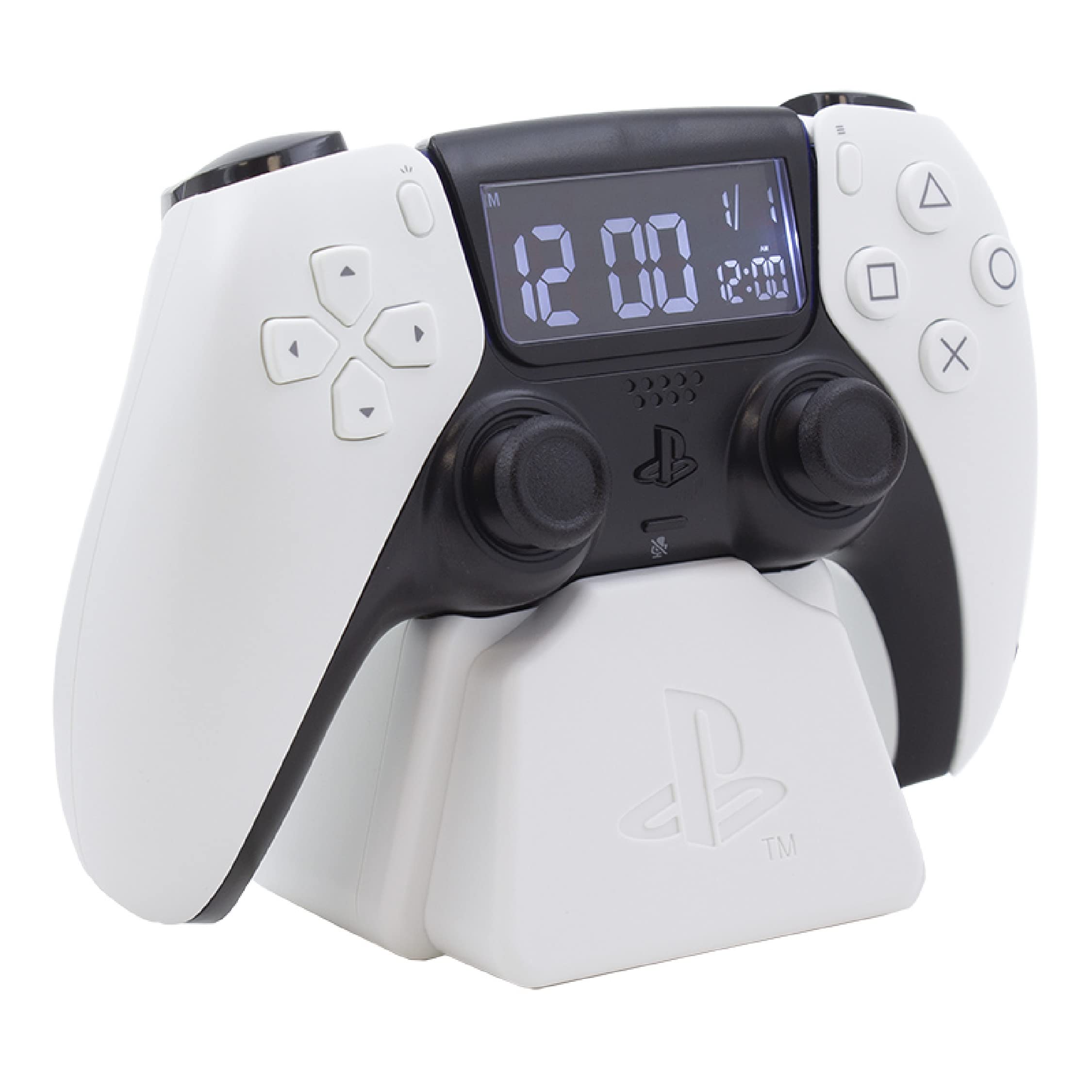 Front. DORLUKFU - PlayStation White PS5 Controller Alarm Clock, Officially Licensed Merchandise - White.