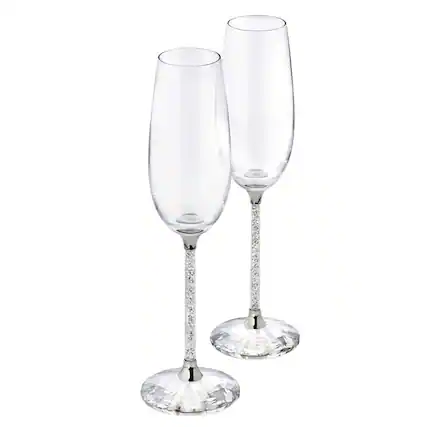 Front. Jay Import - Champagne Flutes Set Of 2 - Clear.