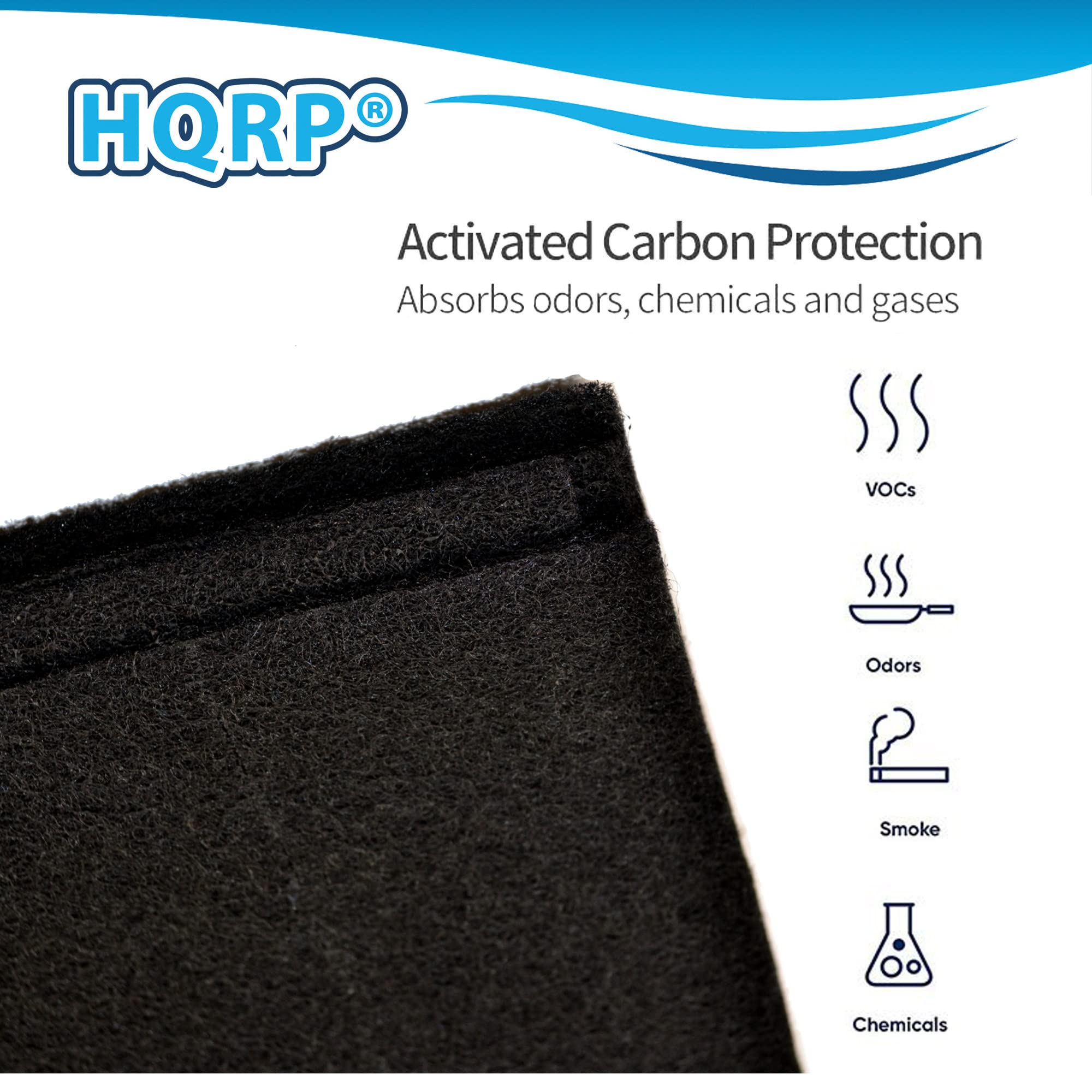 HQRP Activated Carbon Protection Absorbs odors, chemicals and gases VOCs Odors Smoke Chemicals