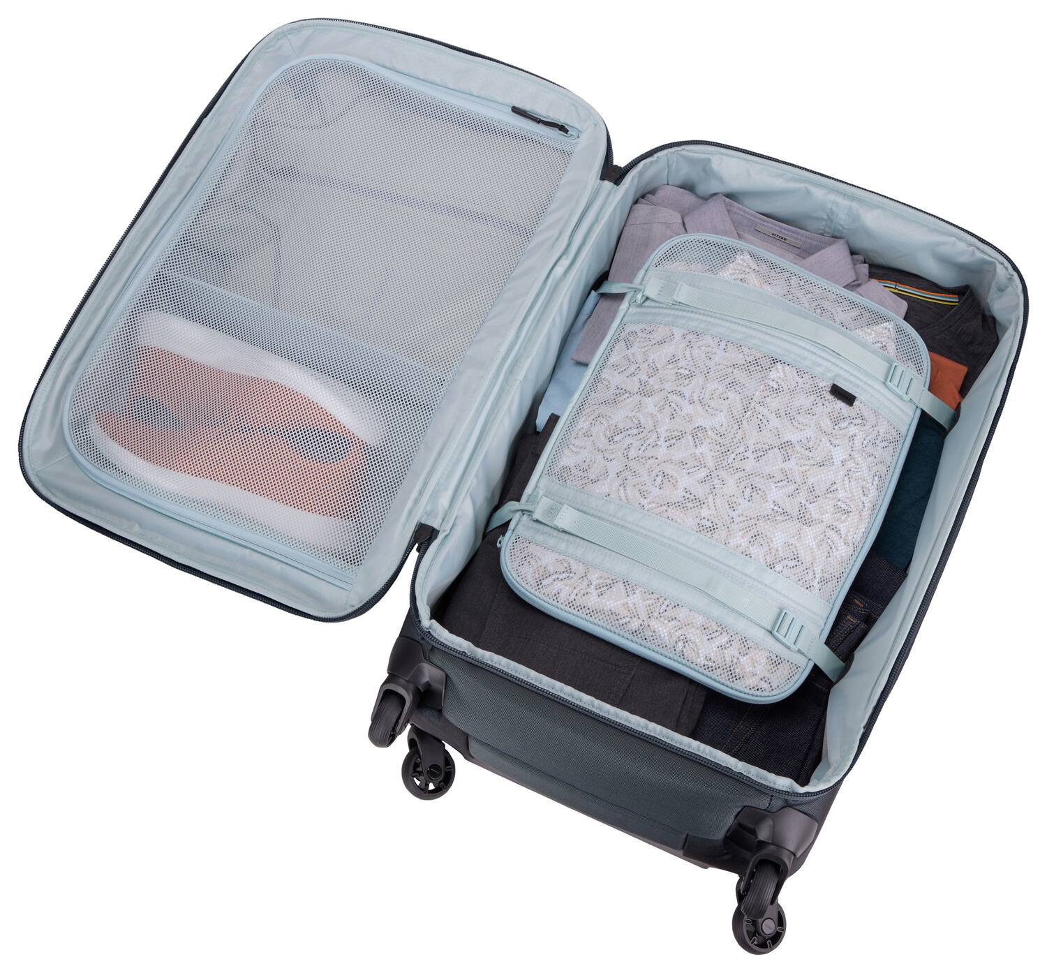 Left. Thule - Subterra 2 Checked Spinner - Dark Slate.