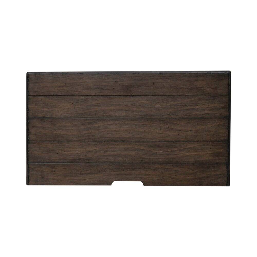 Angle. Liberty Furniture Industries - 3 Drawer Nightstand with AC USB Charging Station Cottage - Riverstone White & Tobacco.