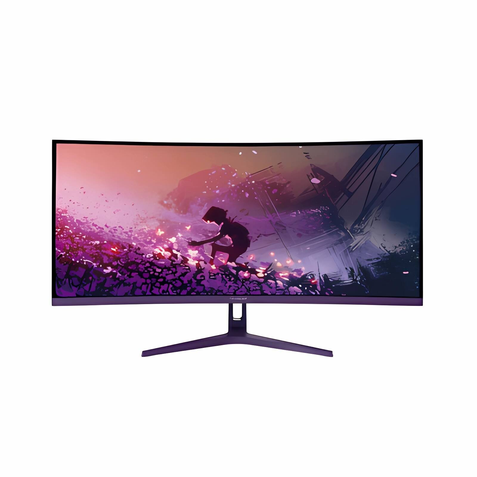 Alt View 2. Arozzi - Arozzi – Nova 34" Curved VA UWQHD 165Hz Gaming Monitor – Purple - Purple.