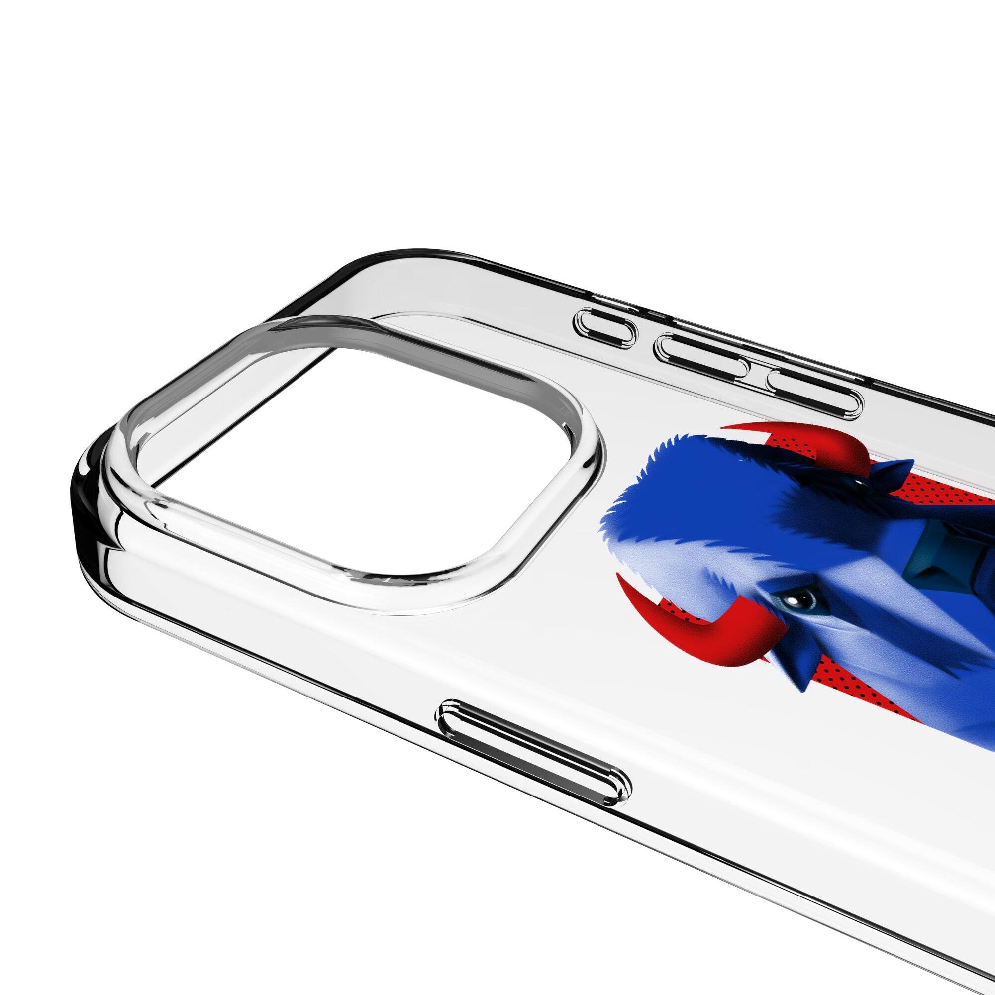 Alt View 2. Keyscaper - Buffalo Bills iPhone Clear Case - 16 Plus - Multicolor.