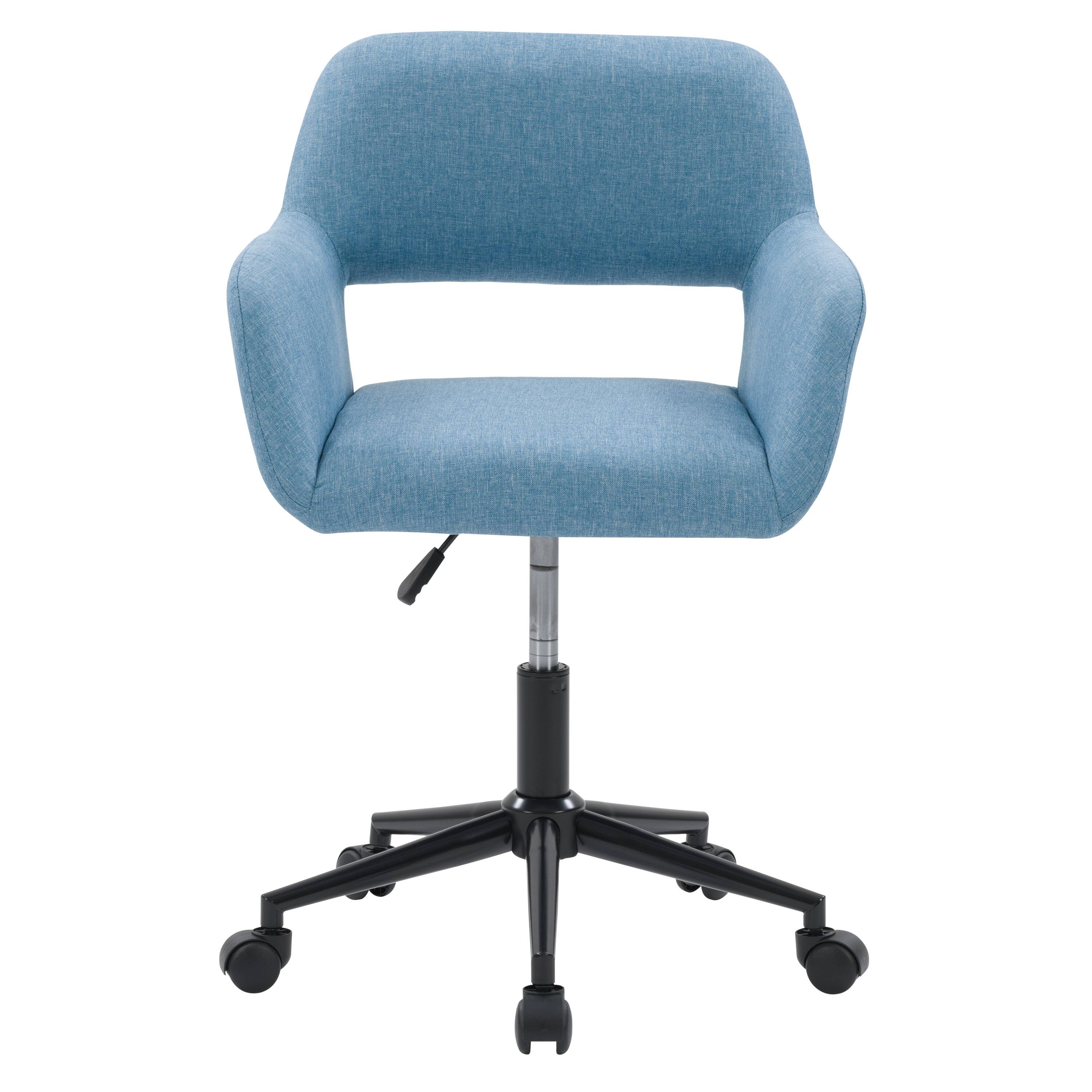Front. CorLiving - Marlowe Upholstered Task Chair - Light Blue.